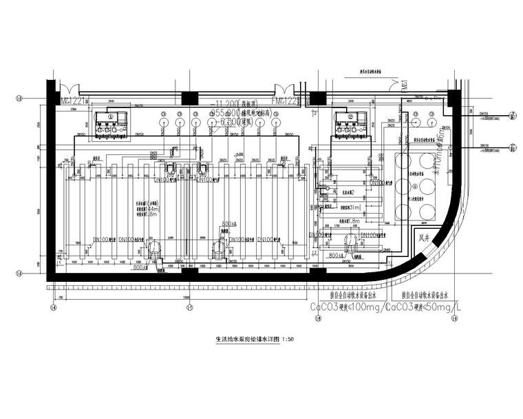 高层建筑生活水泵房资料下载-[节点大样图]生活水泵房给排水