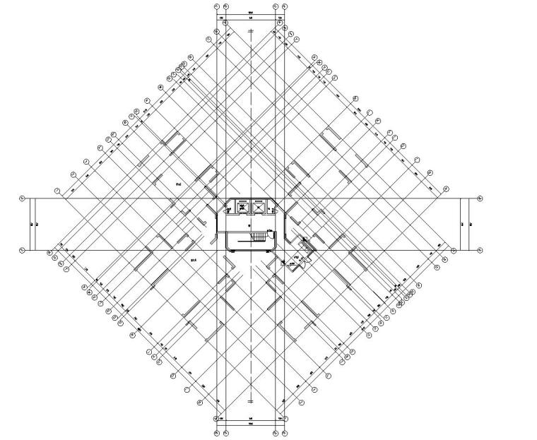 6层联排建筑户型图资料下载-现代风格保利户型1梯4建筑户型图设计