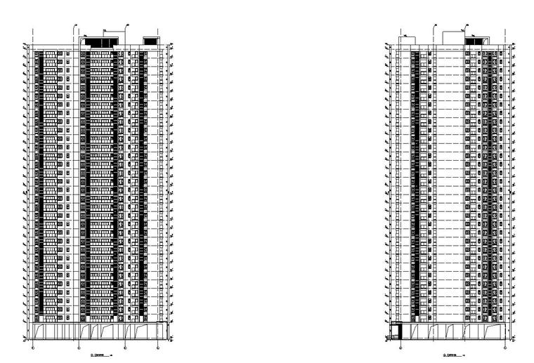 现代风格某利户型1梯4建筑户型图设计-现代风格知名地产户型1梯4建筑户型图设计 (6)