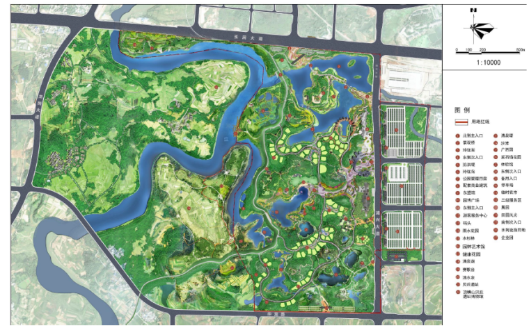[广西]国际园林博览会园博园景观深化设计-总平面图