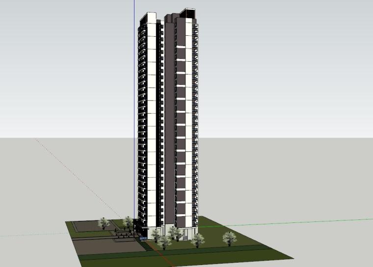 现代风格知名地产90-95-70㎡住宅建筑模型-现代风格知名地产户型90-95-70㎡住宅建筑模型 (4)