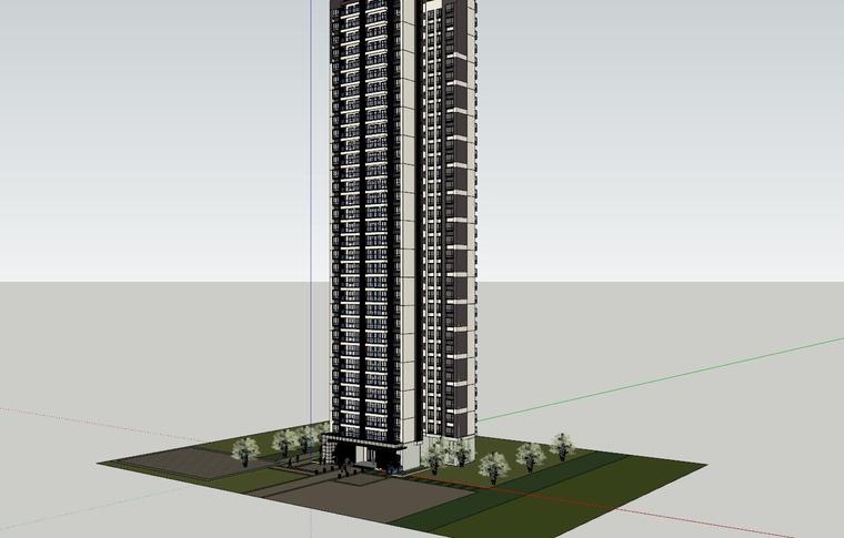 现代风格知名地产90-95-70㎡住宅建筑模型-现代风格知名地产户型90-95-70㎡住宅建筑模型 (3)