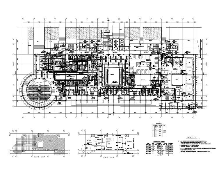 [奉节]中医院空调通风设计暖通施工全套图纸-三层空调风平面图