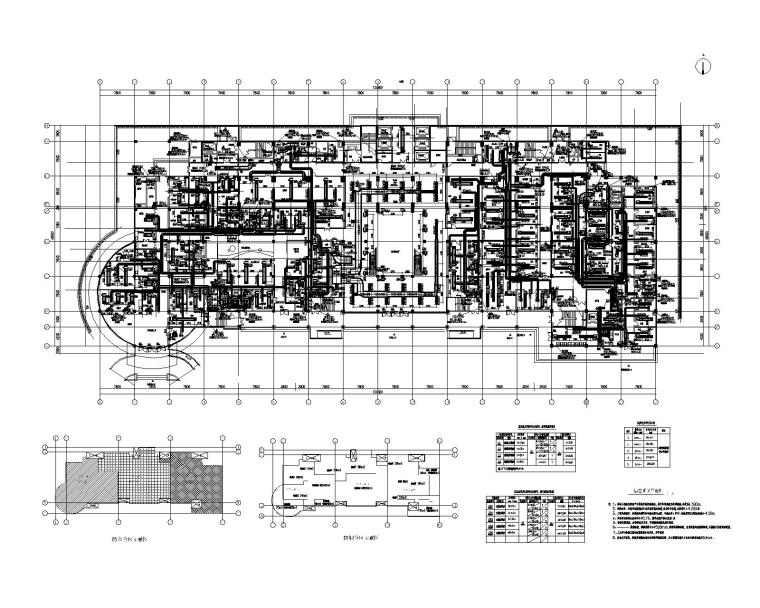 [奉节]中医院空调通风设计暖通施工全套图纸-一层空调风平面图