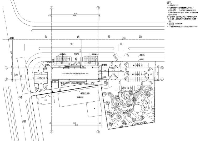 ​[江苏]昆山移动综合业务大楼建筑工程图纸-总平图