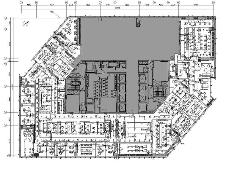 3层办公弱电图纸资料下载-上海黄浦区某层办公室装修项目电气图纸