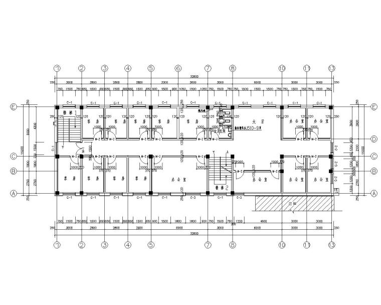 综合商场建筑图cad资料下载-综合办公楼框架结构施工图（CAD含建筑图）