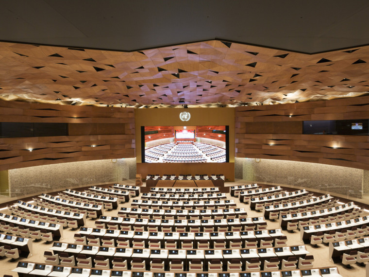 会议室会议桌图块资料下载-瑞士联合国会议中心