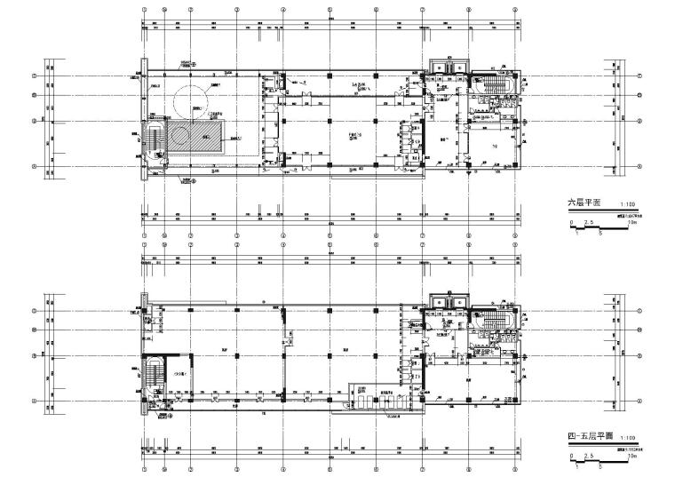 ​[江苏]昆山移动综合业务大楼建筑工程图纸-四~六层平面图