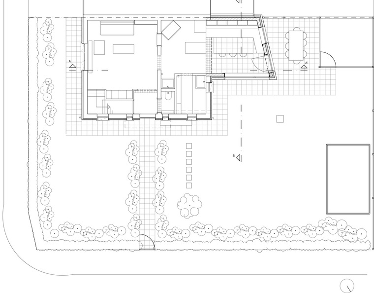 比利时布鲁塞尔的房子扩建-1485-5P-ATTVH-NewGrounfloorplan00-A3