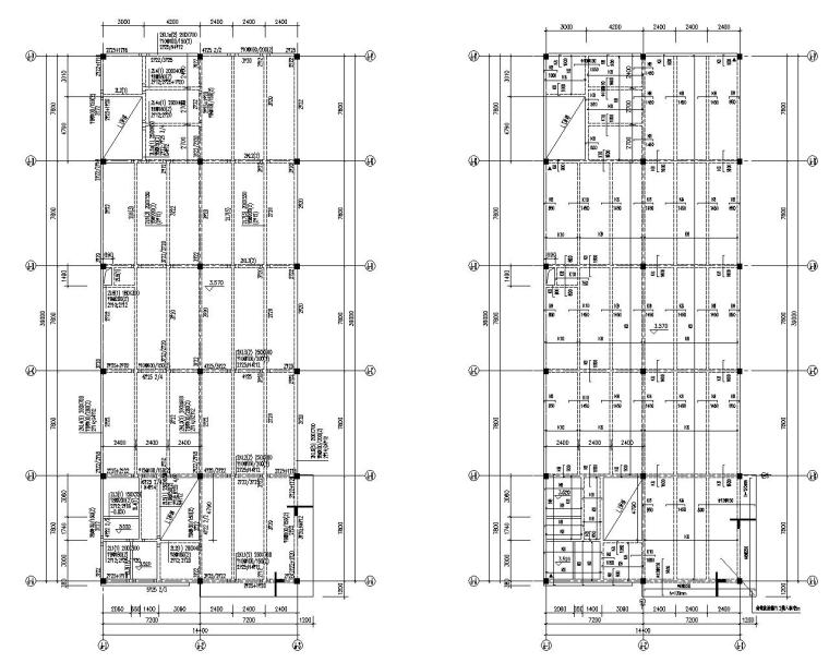 cad商业街景观平面图资料下载-商业街改造工程结构施工图（CAD）