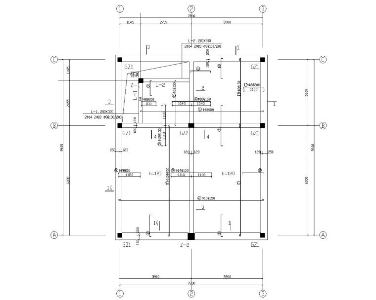 住宅带阁楼施工图资料下载-小型砖混结构设计施工图带阁楼（CAD）
