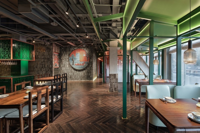 中国复古餐厅资料下载-京味京风迎面而来，点卯小院儿餐厅设计！
