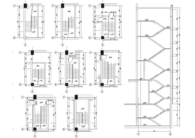 [天津]师范大学体育馆建筑工程项目施工图-建筑剖面图2