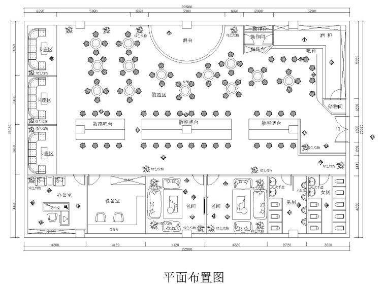 酒吧酒杯架施工图资料下载-某现代风格酒吧设计CAD施工图