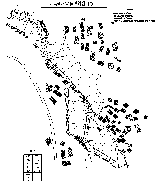 重点山洪沟防洪治理工程图纸清单招标文件-施工平面布置图 (2)