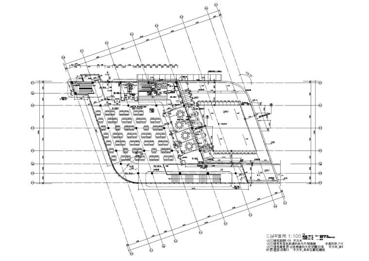 [上海]交通银行数据处理中心建筑工程施工图-二层平面图