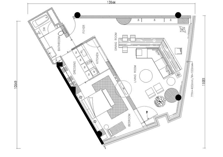 售楼中心施工图及照片资料下载-[江苏]-无锡凯燕样板房A1型施工图+实景照片