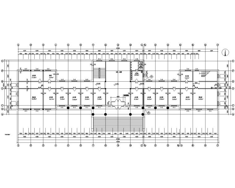 9层楼cad图资料下载-四层公共办公楼砖混结构施工图（CAD）