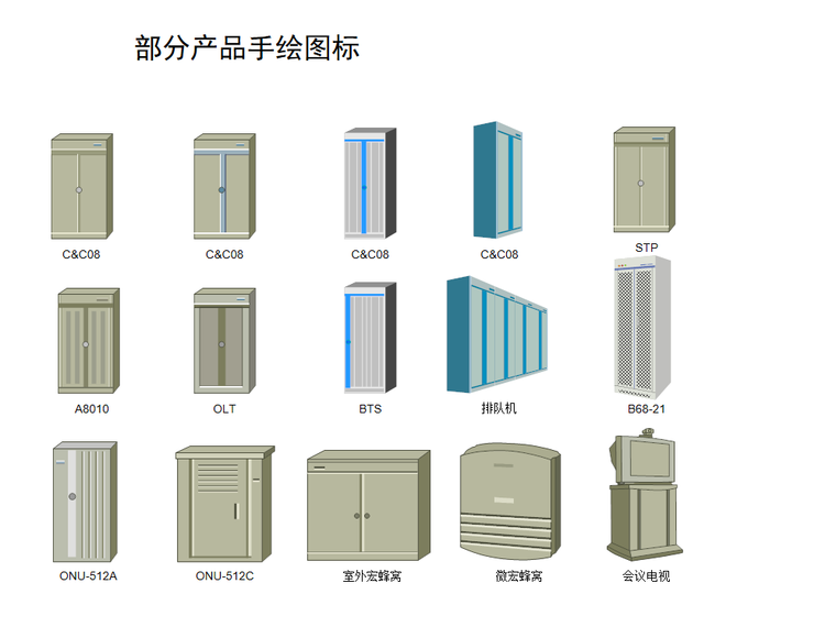 弱电visio图例图库资料下载-最全VISIO图标集 ppt 146页