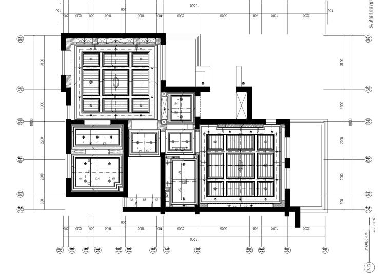 [上海]昆山三居室别墅样板间施工图+效果图-灯具定位图5