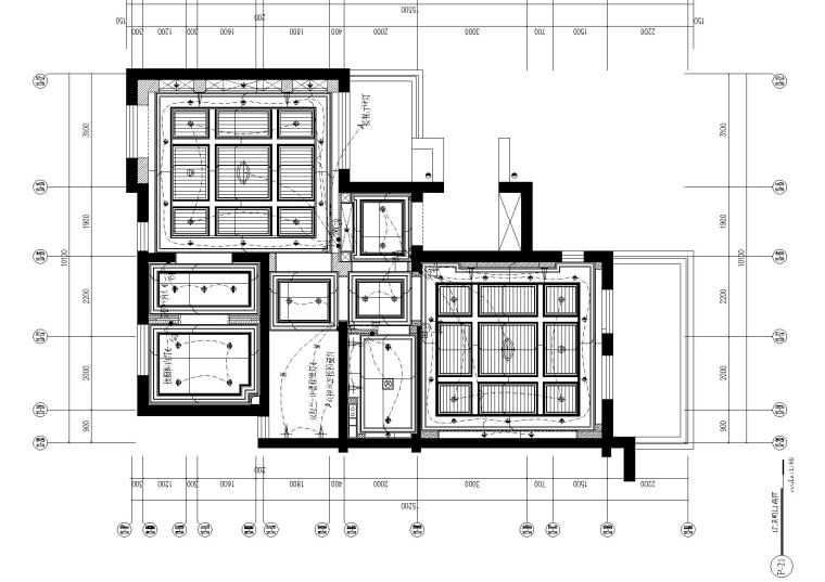 [上海]昆山三居室别墅样板间施工图+效果图-照明回路图5