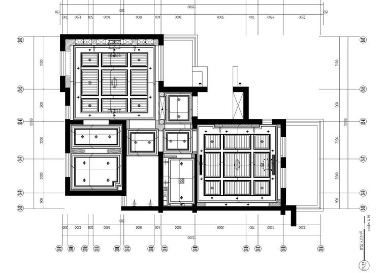 [上海]昆山三居室别墅样板间施工图+效果图-空调配置图5