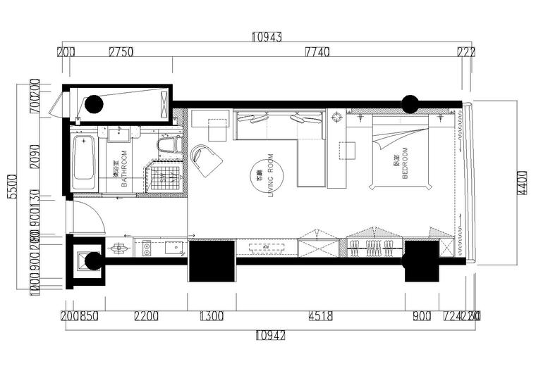 售楼中心施工图及照片资料下载-[江苏]-无锡凯燕样板房A2型施工图+实景照片