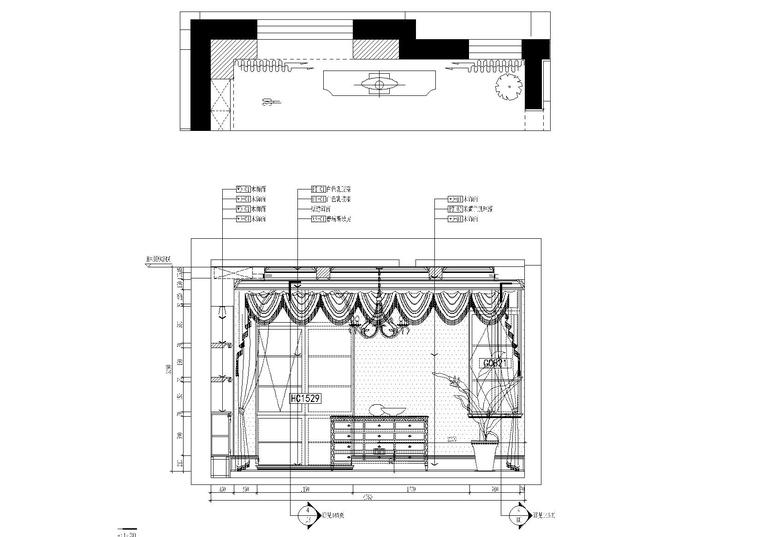 [上海]昆山三居室别墅样板间施工图+效果图-餐厅立面图5