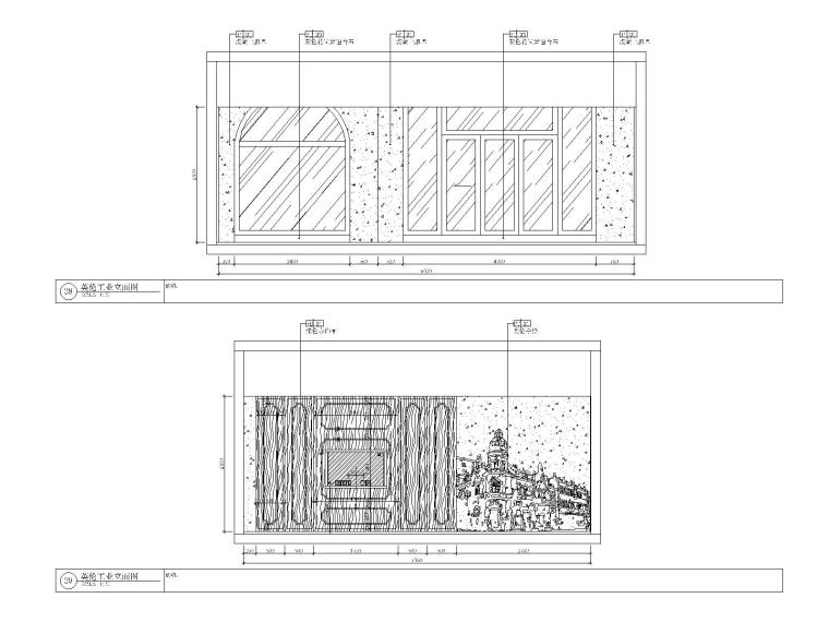 工业风格复古酒吧CAD施工图_效果图-05英伦工业立面