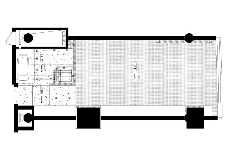 [江苏]无锡一居室家装样板间装修设计施工图-地面材料图2