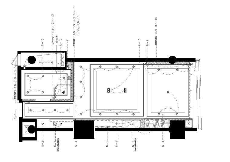 [江苏]无锡一居室家装样板间装修设计施工图-灯具回路图2