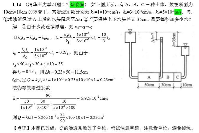 土力学清华大学版课后习题答案2020年修正版-等效渗透系数