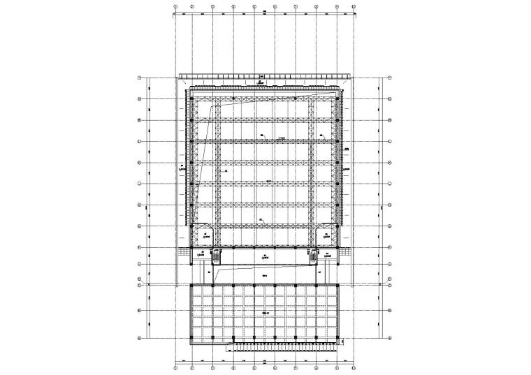 [天津]师范大学体育馆建筑工程项目施工图-15.800标高平面图