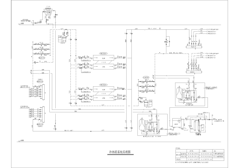 地源热泵工程施工验收资料下载-北京某冷暖地源热泵机房详细图纸