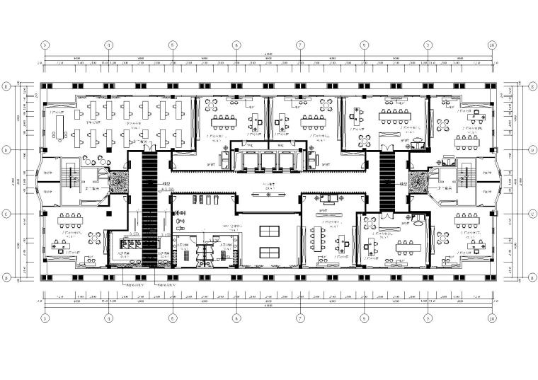 4层办公楼装修设计图纸资料下载-文化创意设计联盟六层办公楼装修设计施工图