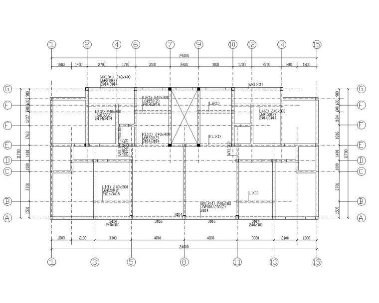 某七层住宅砖混结构施工图（CAD）-结构配筋图