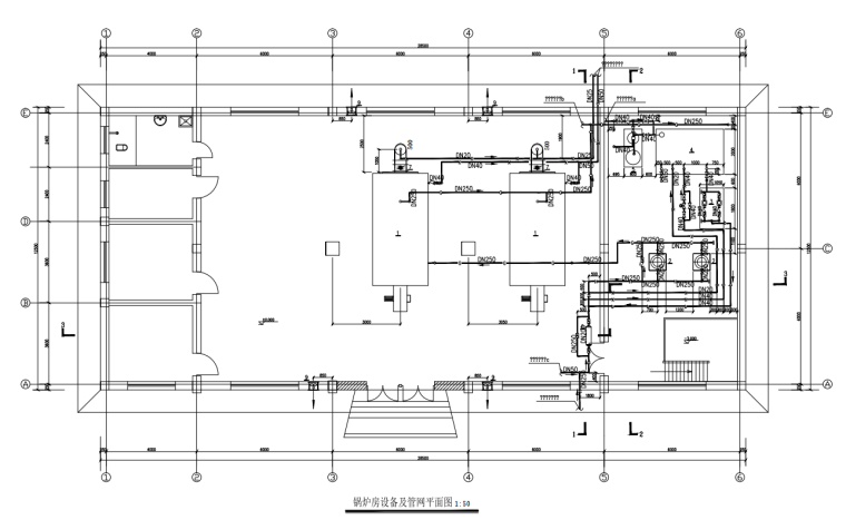 燃气锅炉施工工艺资料下载-燃气锅炉房施工图