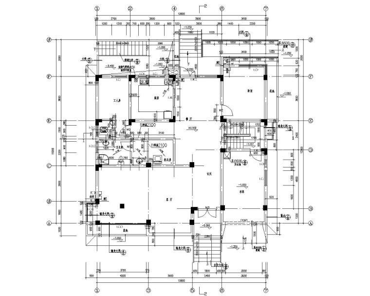 cad建筑室内平面素材资料下载-三层高端别墅结构施工图（CAD含建筑图）