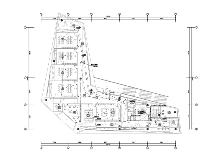 江西南昌售楼部电气施工图纸[含弱电智能化]-电气平面图