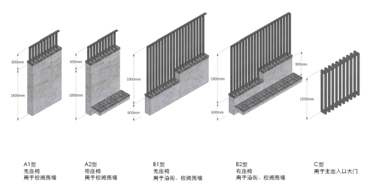 [上海]国际汽车城小学景观设计方案-围墙系统