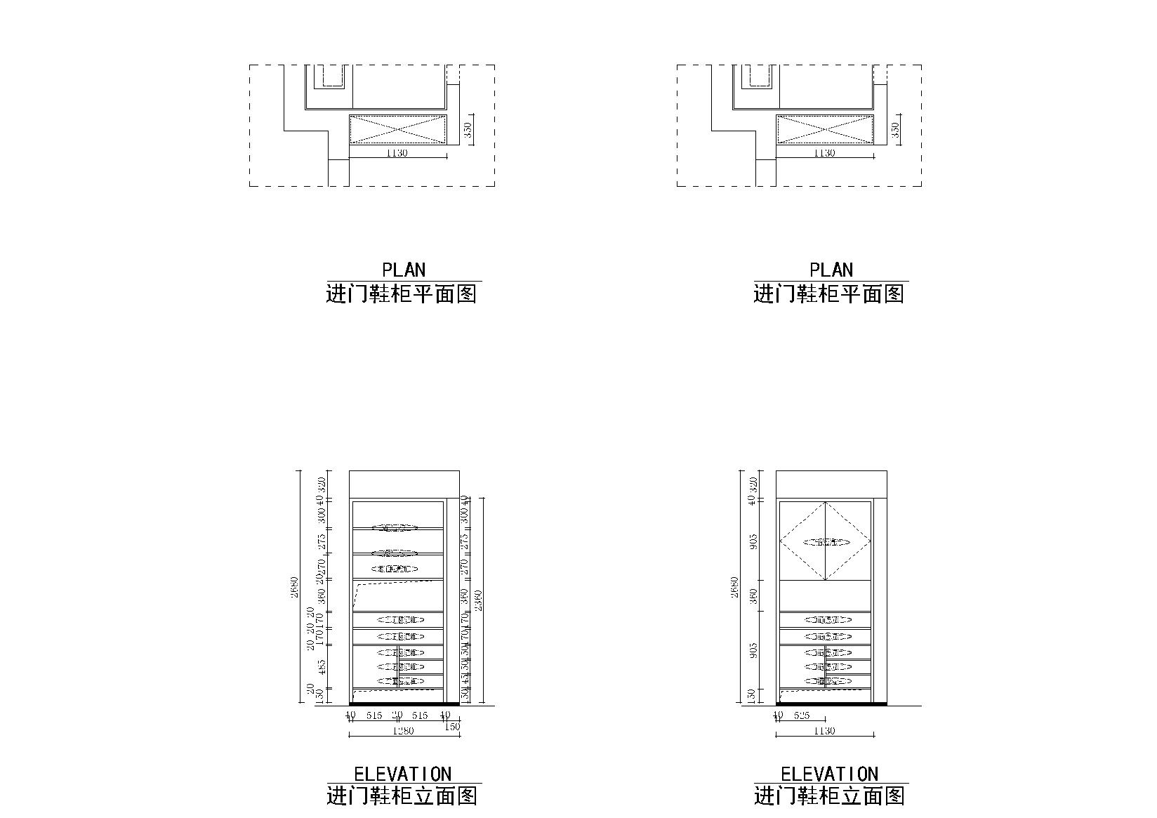 室内装饰柜子架子立面CAD图图片下载_红动中国