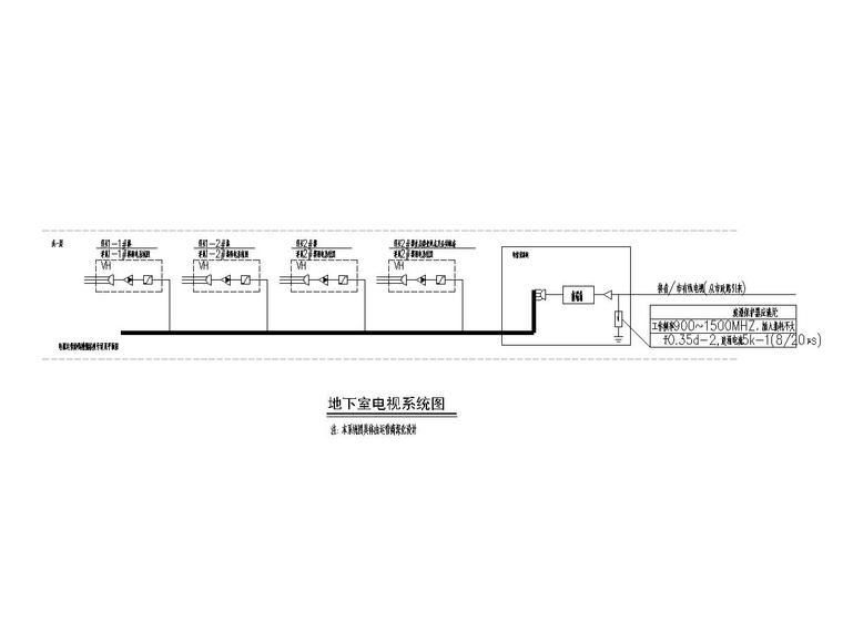 甲级院_高层住宅及地下室电气图纸（2016）-广东省某高层住宅小区电气图纸[含公区精装]-电视系统图