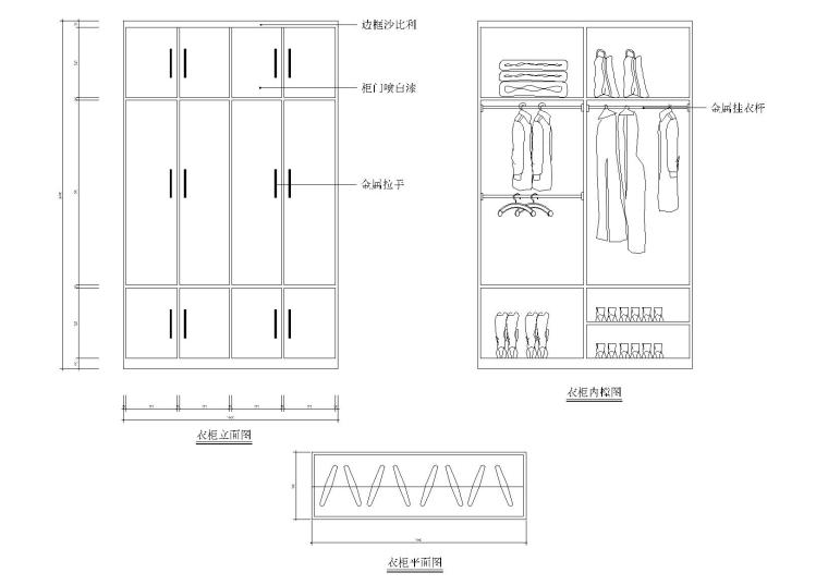 20款-室内衣柜装饰立面图例图块-室内衣柜立面图例图块1