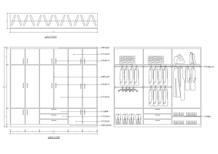 20款-室内衣柜装饰立面图例图块-室内衣柜立面图例图块3