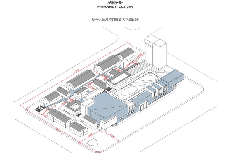 [陕西]现代风格示范区概念方案设计-尺度分析