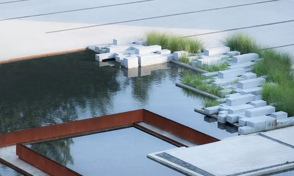 水景 简直建筑-空间摄影 江畔游园"山舍"这一通过平面的传统绘画