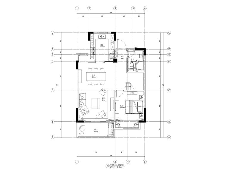 样板方案图纸资料下载-无锡叠拼别墅上叠样板间施工图_方案文本