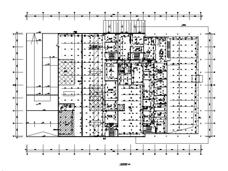 多层建筑给排水_消防喷淋系统设计施工图-二层自喷平面图