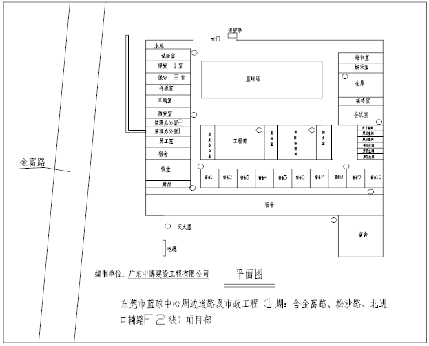 道路安全设施工程资料下载-篮球中心周边道路及市政工程安全施工方案